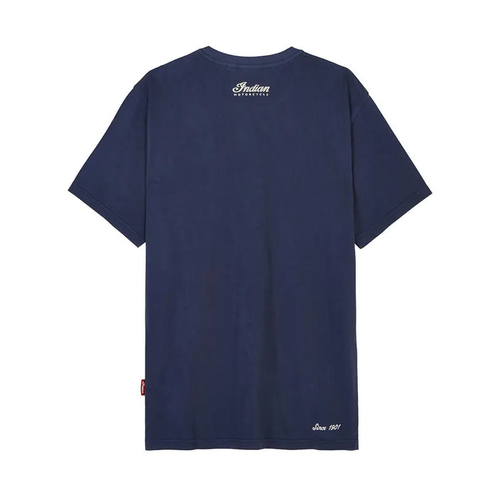 Indian Motorcycle Men's Headdress Icon T-Shirt, Navy | 2866365