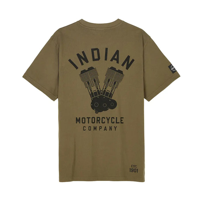 Indian Motorcycle Men's Engine Graphic T-Shirt, Green | 2866684