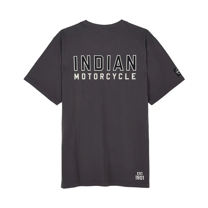 Indian Motorcycle Men's Outline Block Pocket T-Shirt, Gray | 2866374