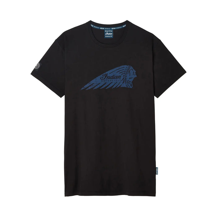 Indian Motorcycle Men's Headdress Print T-Shirt, Black | 2866685