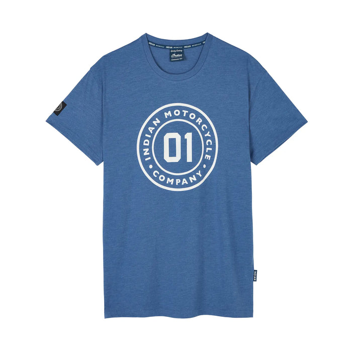 Indian Motorcycle Men's 01 Icon Print T-Shirt, Blue | 2866680