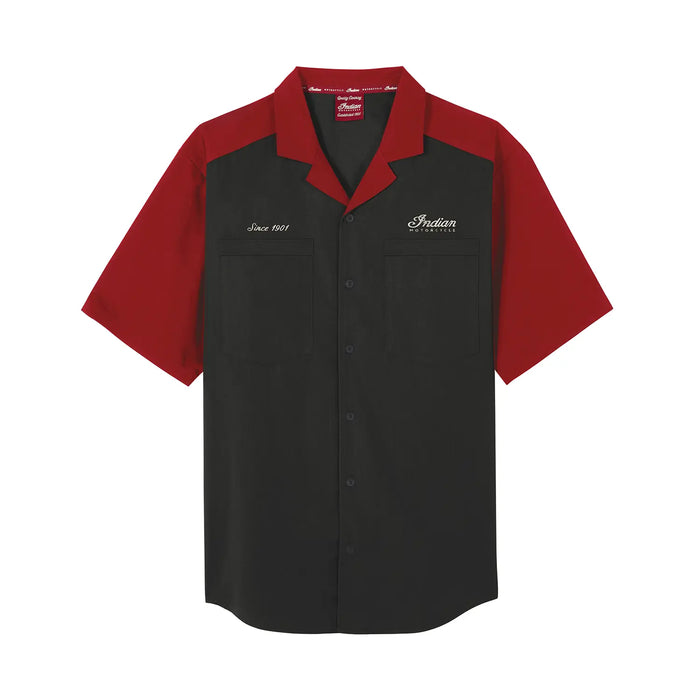 Indian Motorcycle Men's Headdress Pocket Shirt, Red | 2866382
