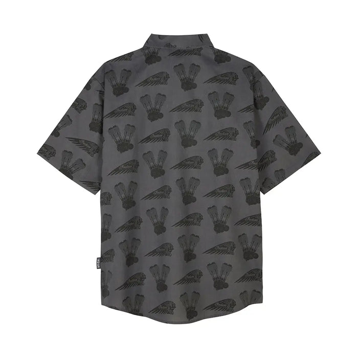 Indian Motorcycle Men's Engine Headdress Print Shirt, Gray | 2866686