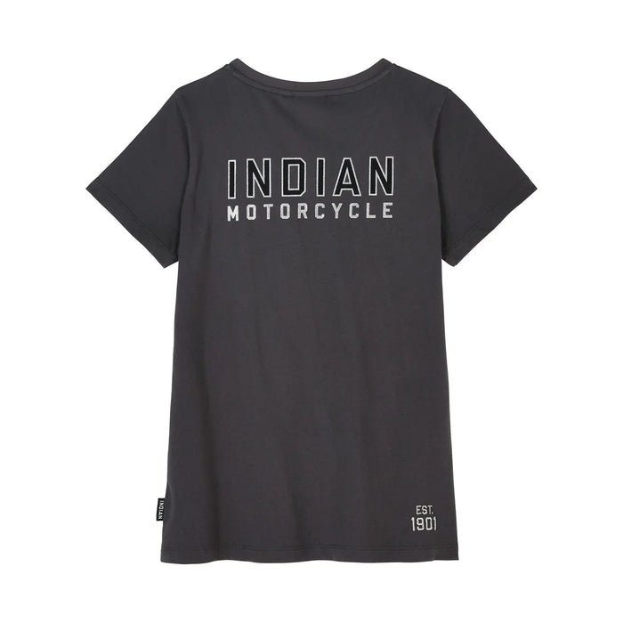 Indian Motorcycle Women's Outline Block Pocket Tee, Gray | 2866392