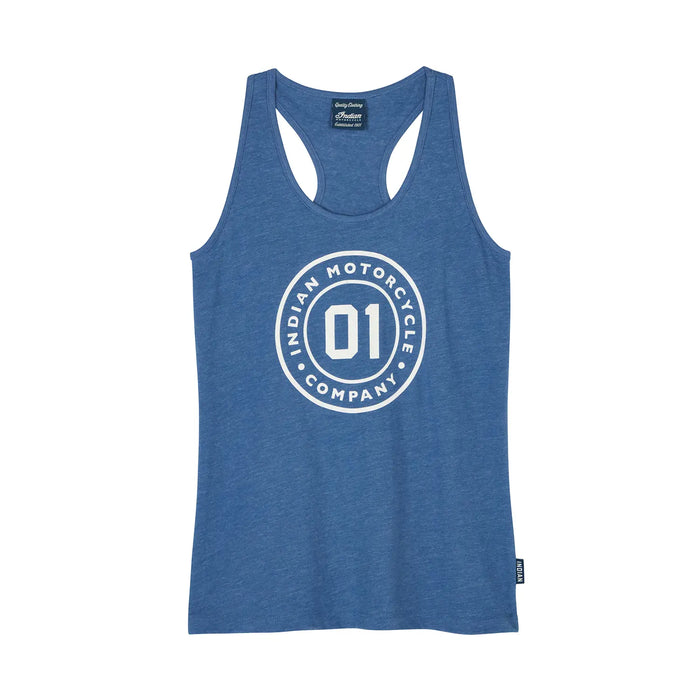 Indian Motorcycle Women's 01 Icon Print Tank, Blue | 2866682
