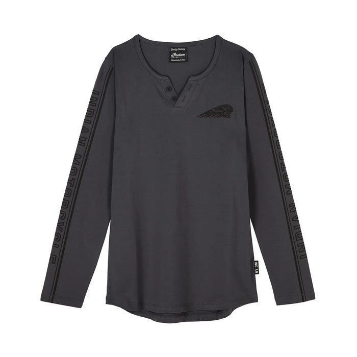Indian Motorcycle Women's IMC Sleeve Print LS Tee, Gray | 2866398