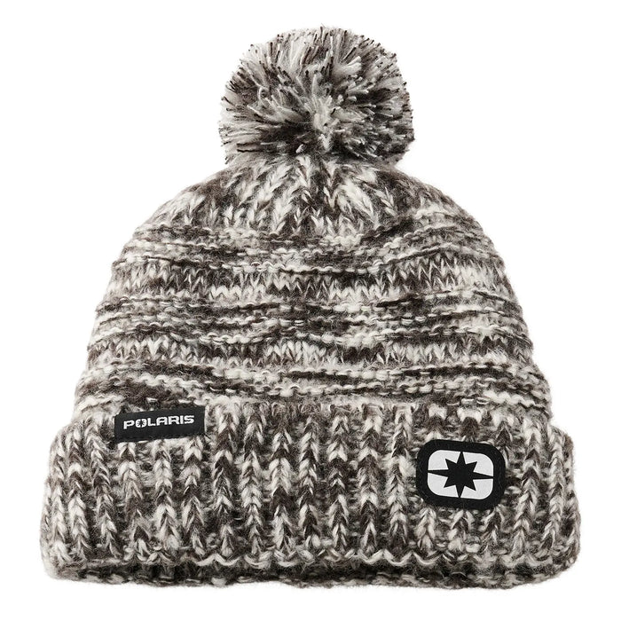 Polaris Women's Space-Dye Pom Beanie, Black/White | 2866478
