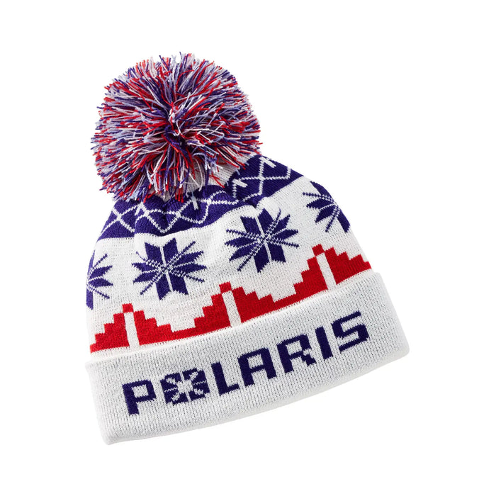 Polaris Youth Fair Isle Pom Beanie, White | 2866484