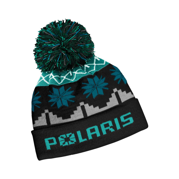 Polaris Youth Fair Isle Pom Beanie, Teal | 2866485
