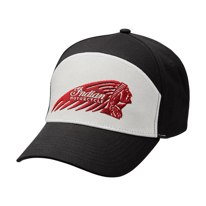 Indian Motorcycle Colorblock Headdress Embroidery Cap, Black | 2866487