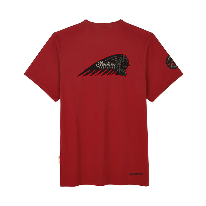 Indian Motorcycle Men's 125th T-Shirt, Red | 2866494