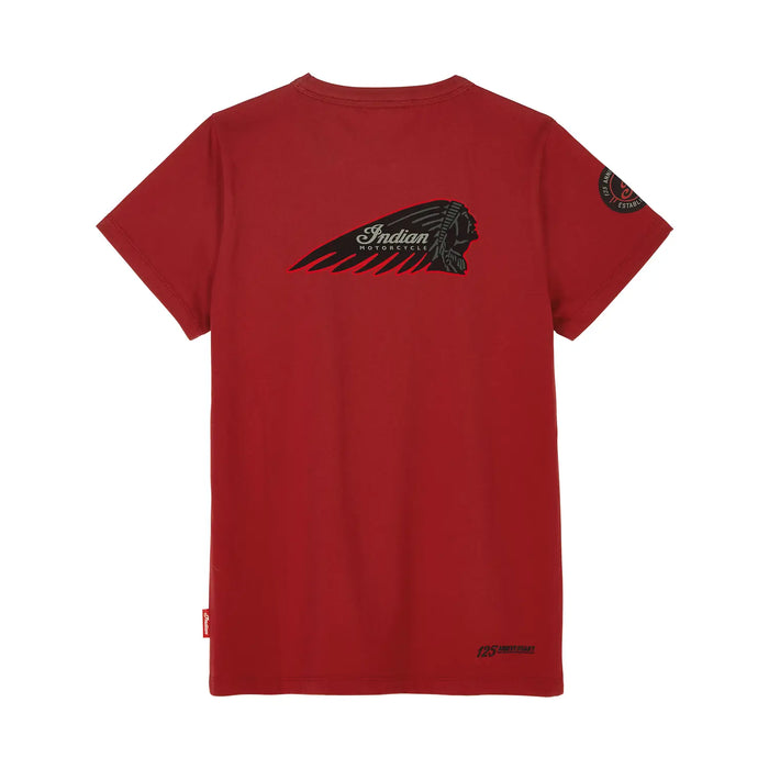 Indian Motorcycle Women's 125th Crew T-Shirt, Red | 2866496