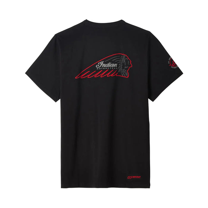 Indian Motorcycle Women's 125th Crew T-Shirt, Black | 2866497
