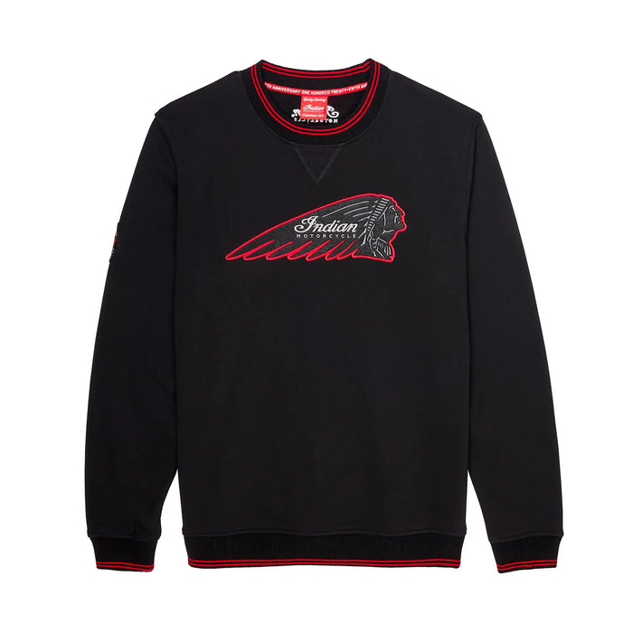 Indian Motorcycle Unisex 125th Crew Sweatshirt, Black | 2866499
