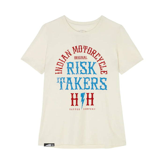 Indian Motorcycle Women's IMC X HH Risk Takers T-Shirt, White | 2866555