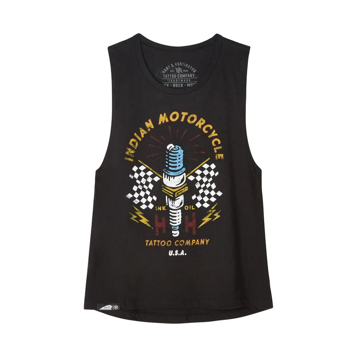 Indian Motorcycle Women's IMC X HH Spark Plug Tank, Black | 2866556