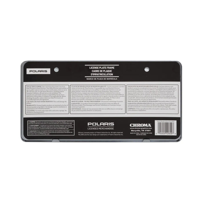 Polaris Chrome License Plate Frame | 2866570