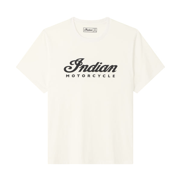 Indian Motorcycle Men's Essential Script Logo T-Shirt, White | 2866597