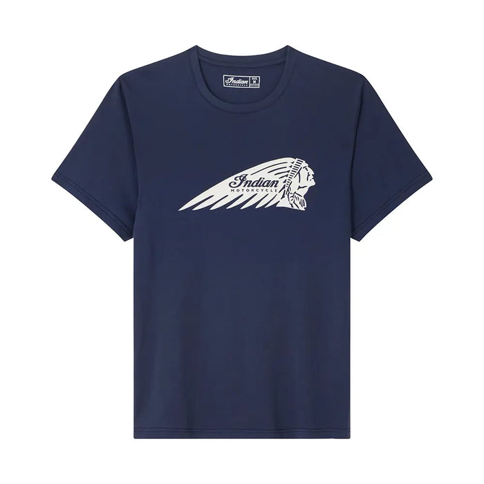 Indian Motorcycle Men's Essential Headdress Logo T- Shirt, Navy | 2866598