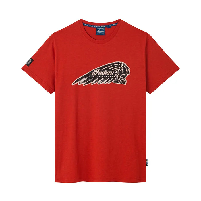 Indian Motorcycle Men's Outline Headdress T-Shirt, Red | 2866611