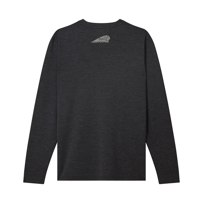 Indian Motorcycle Men's Performance Script Icon LS T-Shirt, Black | 2866614