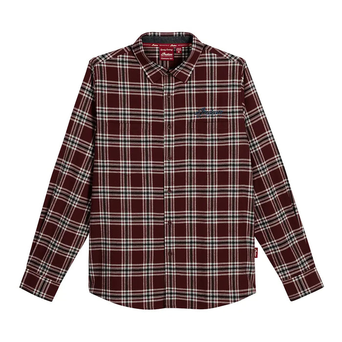 Indian Motorcycle Men's Pittsburgh Plaid Shirt, Red | 2866622