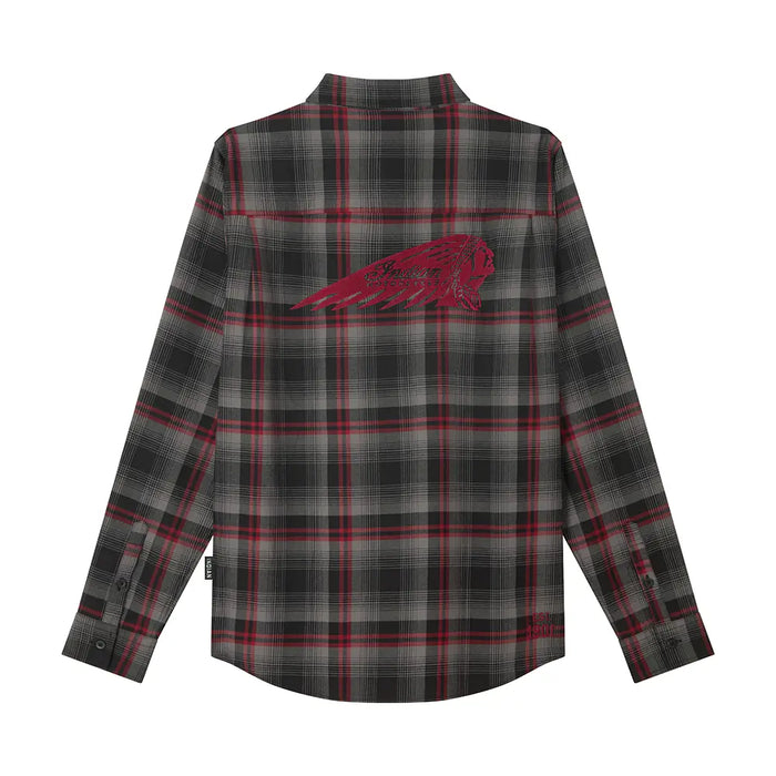 Indian Motorcycle Men's Tacoma Plaid Shirt, Black | 2866623