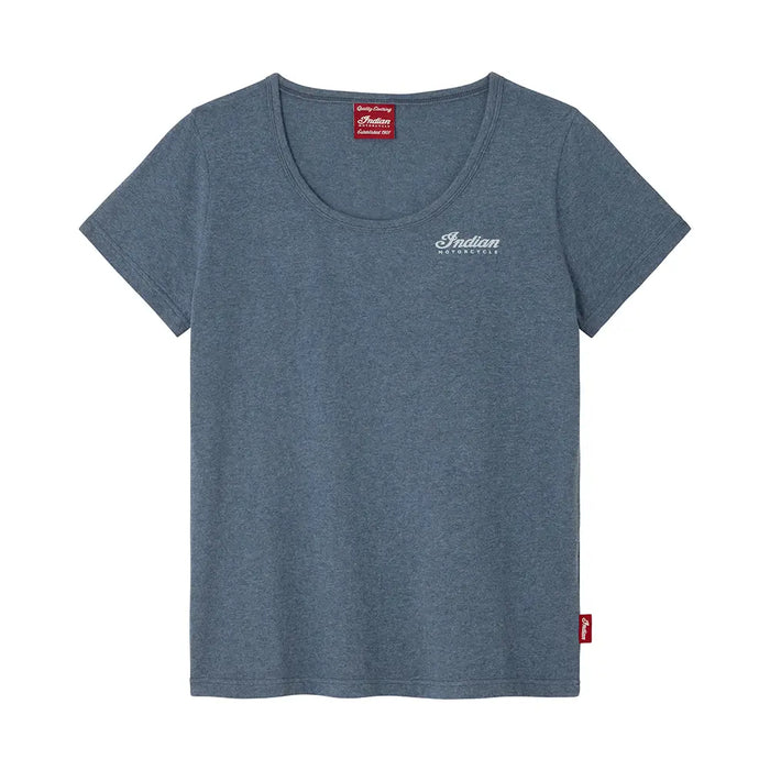 Indian Motorcycle Women's Embroidered Headdress T-Shirt, Blue | 2866625