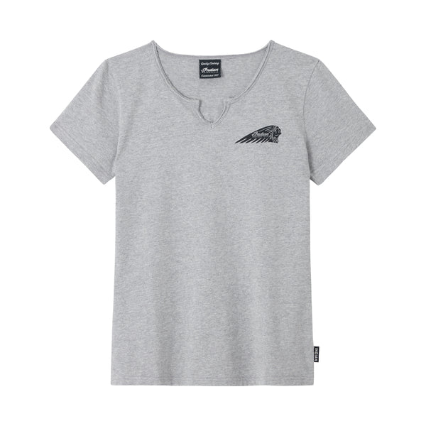 Indian Motorcycle Women's Block Circle Icon Tee, Gray | 2866627