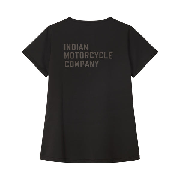 Indian Motorcycle Women's IMC Logo Athlete Tee, Black | 2866628