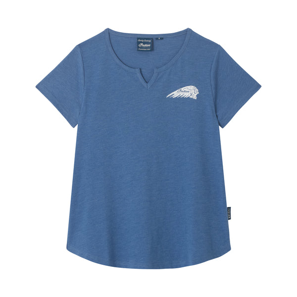 Indian Motorcycle Women's 01 Icon Print Tee, Blue | 2866629