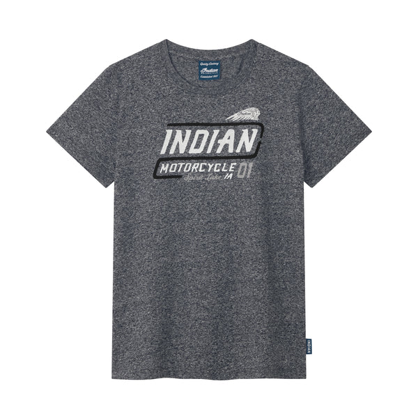 Indian Motorcycle Women's Spirit Lake Graphic Tee, Gray | 2866630