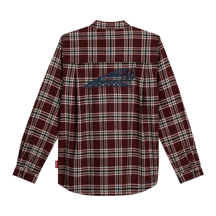 Indian Motorcycle Women's Pittsburgh Plaid Shirt, Red | 2866635
