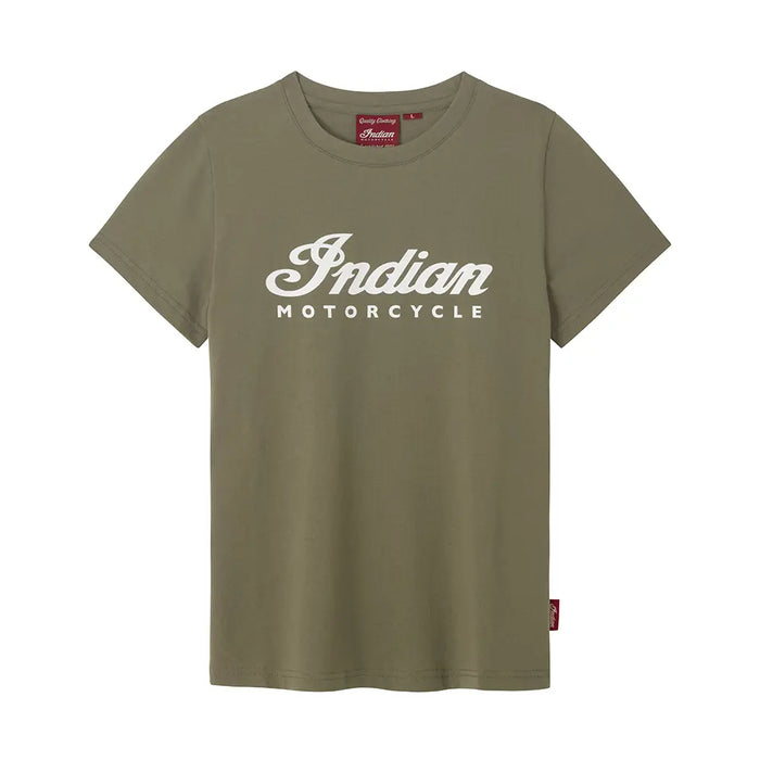 Indian Motorcycle Youth Script Logo T-Shirt, Green | 2866636