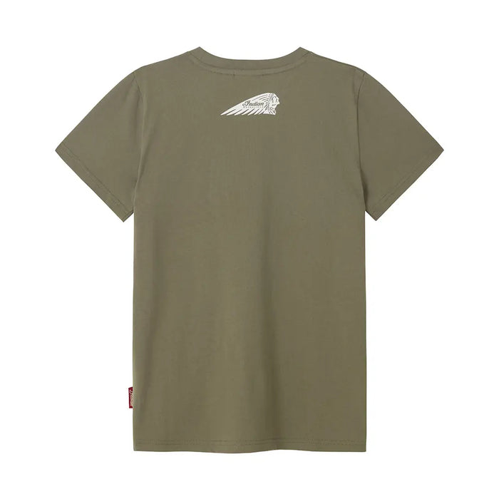 Indian Motorcycle Youth Script Logo T-Shirt, Green | 2866636
