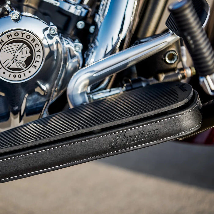 Indian Motorcycle Genuine Leather Floorboard Trim, Black | 2880007-01