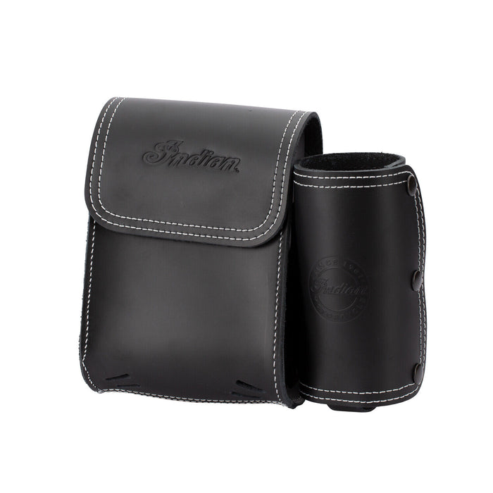 Indian Motorcycle Genuine Leather Rear Highway Bar Bag, Black | 2880297-01