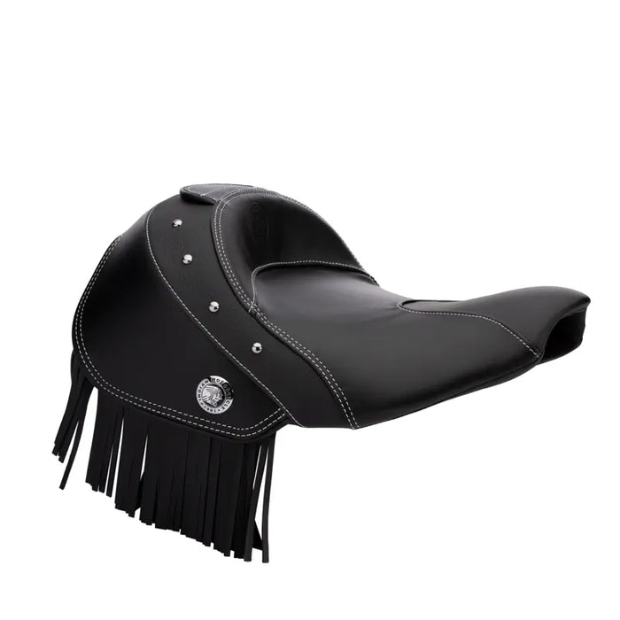 Indian Motorcycle Genuine Leather Standard Reach Heated Solo Seat, Black | 2880733-02