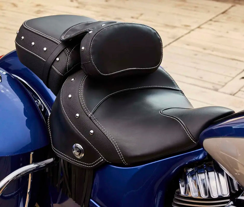 Indian Motorcycle Genuine Leather Standard Reach Heated Solo Seat, Black | 2880733-02