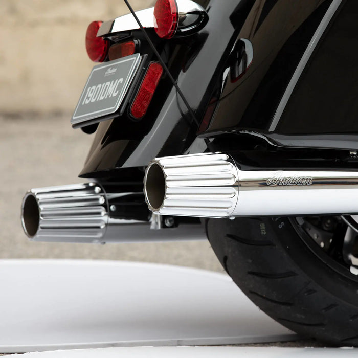 Indian Motorcycle Grooved Exhaust Tips, Black | 2880799-266