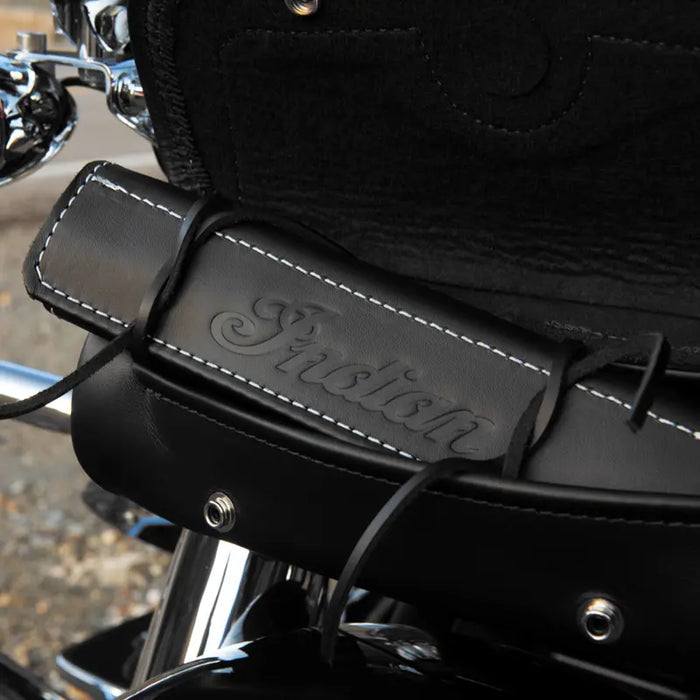 Indian Motorcycle Genuine Leather Fork Bag Tool Roll, Black | 2880944-01