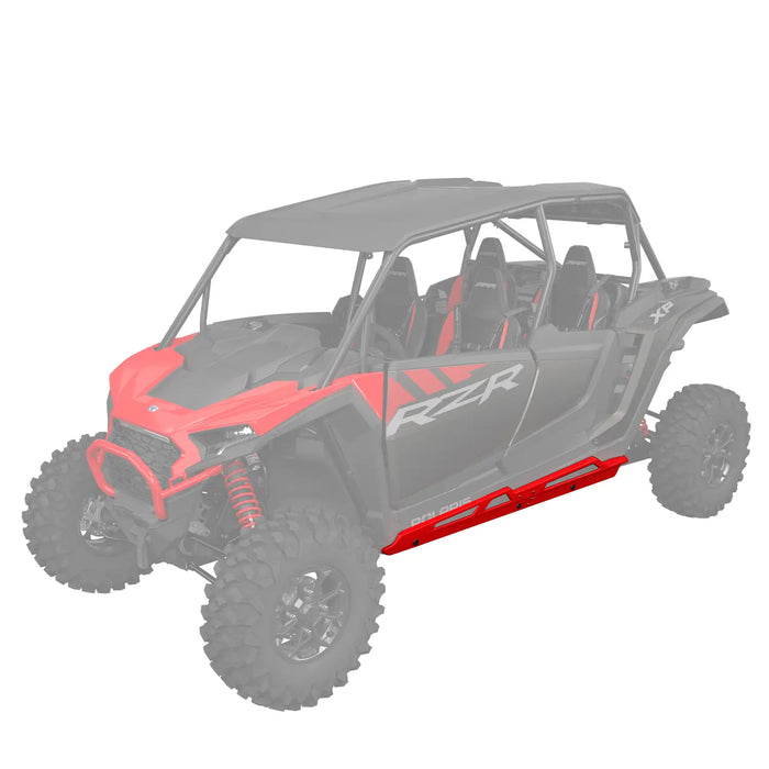 Polaris Low Profile Rock Sliders, 4-Seat, Red | 2884511-293