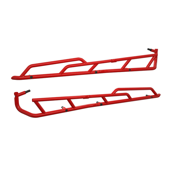 Polaris Heavy Duty Kick Out Rock Sliders, 4-Seat, Red | 2884512-293