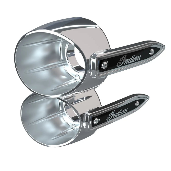 Indian Motorcycle Slash Cut Exhaust Tips, Chrome | 2884721-156