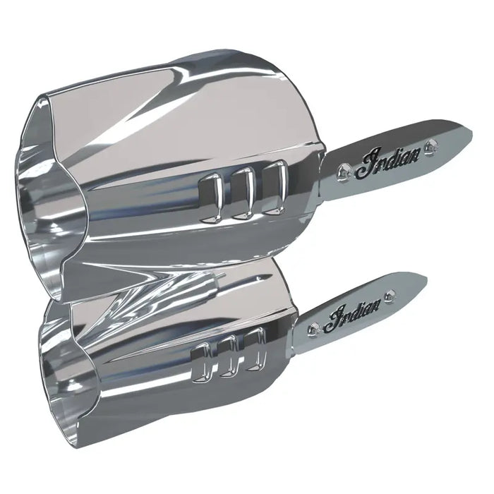 Indian Motorcycle Fish Tail Exhaust Tips, Chrome | 2884722-156