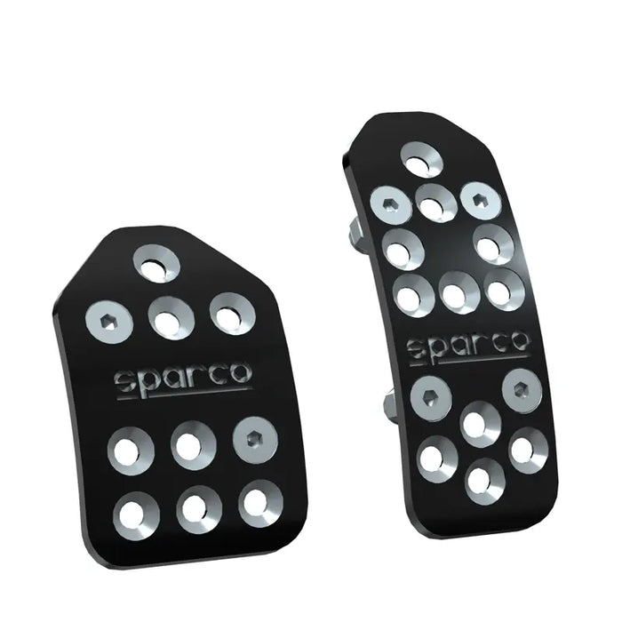 Slingshot Premium Billet Pedal Covers by Sparco®, Black Anodized Aluminum | 2884790