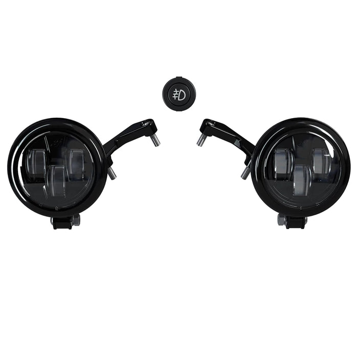 Indian Motorcycle Pathfinder S LED Driving Lights Mount, Black | 2884899-266 - Bair's Powersports