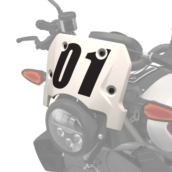 Indian Motorcycle FTR Front Number Plate - White, White Lightning | 2890142-599
