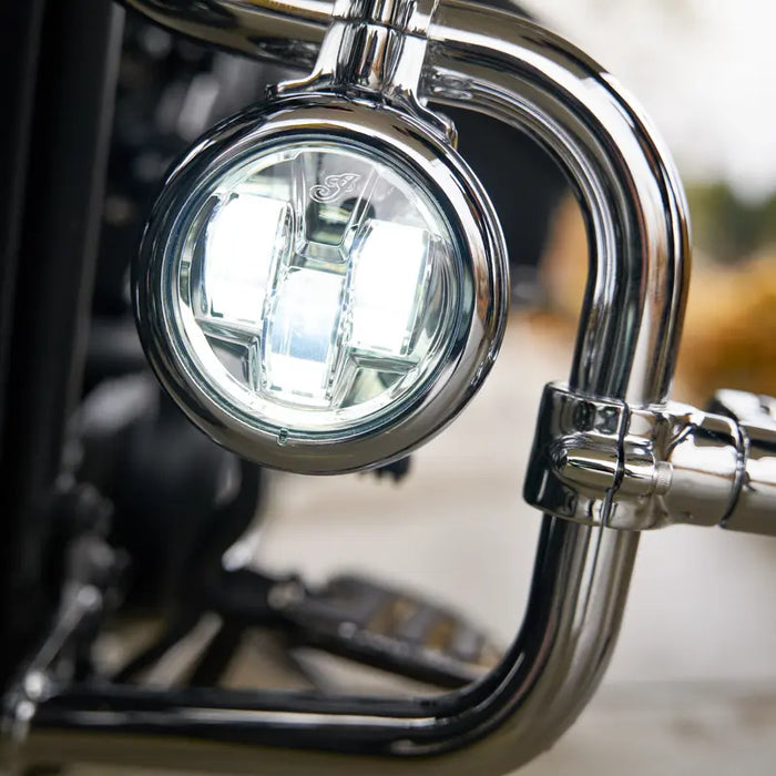 Indian Motorcycle Pathfinder LED Driving Lights Mount, Chrome | 2890253-156