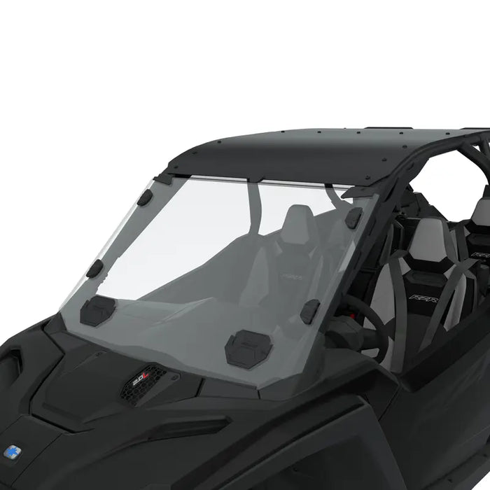 Polaris Lock & Ride Full Vented Windshield - Hard Coat Poly, 4-Seat | 2890377